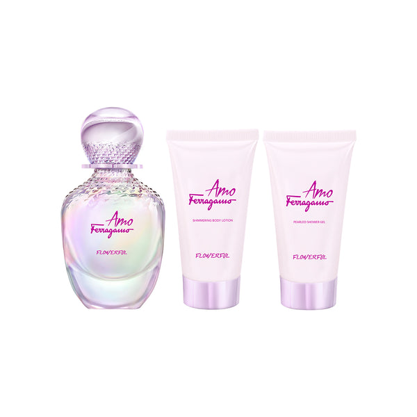 Salvatore Ferragamo Amo Flowerful Set Eau de Toilette 50ml Shower Gel 50ml Body Lotion 50ml