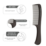 Janeke Professional Comb, Titanium  59825