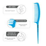 Janeke Fashion Comb, Fluo Blue 82826 BFL