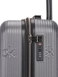 Calvin Klein INSIGINIA 2.0 Range Charcoal Grey Hard 20" Cabin Luggage