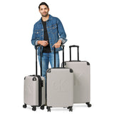 Calvin Klein LINA Range Heather Grey Hard 20" Cabin Luggage