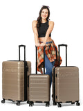 Calvin Klein RIDGE-LINE Range Pearlized Taupe Hard 20" Cabin Luggage