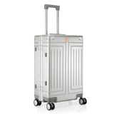 PERQUISITE ALUMINIUM Trolley Range Silver Hard 24" Medium Luggage