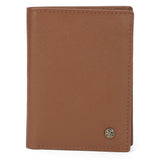 Perquisite Euro Bi-Fold Dark Tan Card Case Men's Wallet