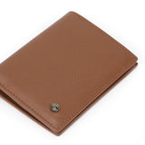 Perquisite Euro Bi-Fold Dark Tan Card Case Men's Wallet