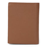 Perquisite Euro Bi-Fold Dark Tan Card Case Men's Wallet