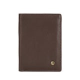 Perquisite Euro Bi-Fold Dark Brown Card Case Men's Wallet