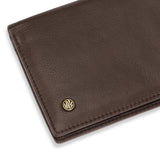 Perquisite Euro Bi-Fold Dark Brown Card Case Men's Wallet