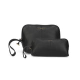 Perquisite Timeless Traveler Black Cosmetic Bag (Set of 2)