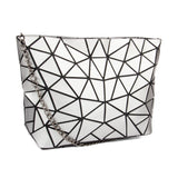 BAOMI Geometric Bucket Soft Silver Sling Bag