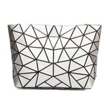 BAOMI Geometric Bucket Soft Silver Sling Bag