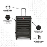 SWISSBRAND SION Range Black  &  Black Color Hard Cabin Luggage