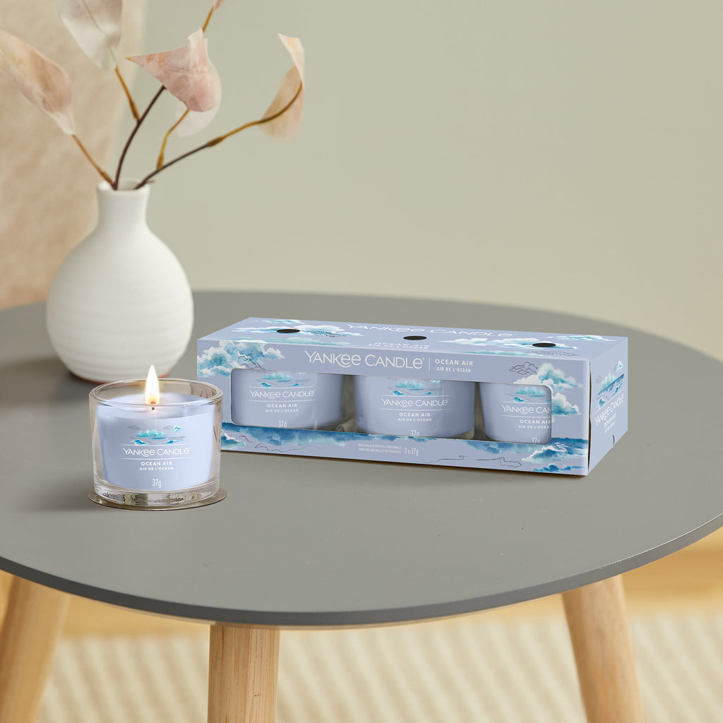 Ocean Air Candela Set 3 Votiva In Vetro Filled – Yankee Candle