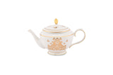 Hitkari Porcelain Jannat Tea Set of 17|Luxury Tea Cup saucer with Elegant Design |Golden