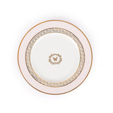 Hitkari Porcelain Mimosa Dinner Set of 35 Pcs |Premium Mimosa Design |Gold Pink