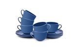 Hitkari Blue Ocean Cup & Saucer Set for 6 |Premium Quality with Elegant Design | 12 Pcs|Blue