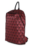 BAOMI Geometric Soft Red Backpack