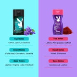 Playboy Endless Night Men & Women Shower Gel Combo (Pack of 2, 250ml each)