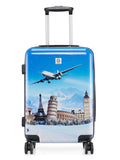 Baomi 632 Printed Blue Hard Trolley