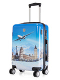 Baomi 632 Printed Blue Hard Trolley