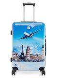 Baomi 632 Printed Blue Hard Trolley