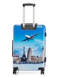 Baomi 632 Printed Blue Hard Trolley