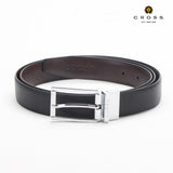 CROSS SANTIAGO 30mm Belt - CHROME WITH BLACK/BROWN (REVERSIBLE)