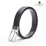 CROSS SANTIAGO 30mm Belt - CHROME WITH BLACK/BROWN (REVERSIBLE)