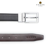 CROSS SANTIAGO 30mm Belt - CHROME WITH BLACK/BROWN (REVERSIBLE)