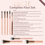 Luxie Complete Face Brush Set - Rose Gold