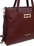 MARINA GALANTI Wine Color Soft PU Material Medium Size Handbag - MB0388HG2021