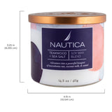 Nautica Teakwood + Sea Salt Fragranced Candle