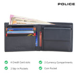 Police NATE BIFOLD COIN WALLET- Navy