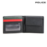 Police NATE OVERFLAP COIN WALLET-Black