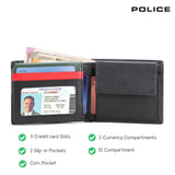 Police NATE OVERFLAP COIN WALLET-Black