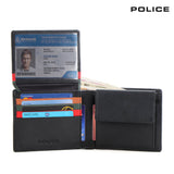 Police NATE OVERFLAP COIN WALLET-Black