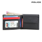 Police NATE OVERFLAP COIN WALLET-Black